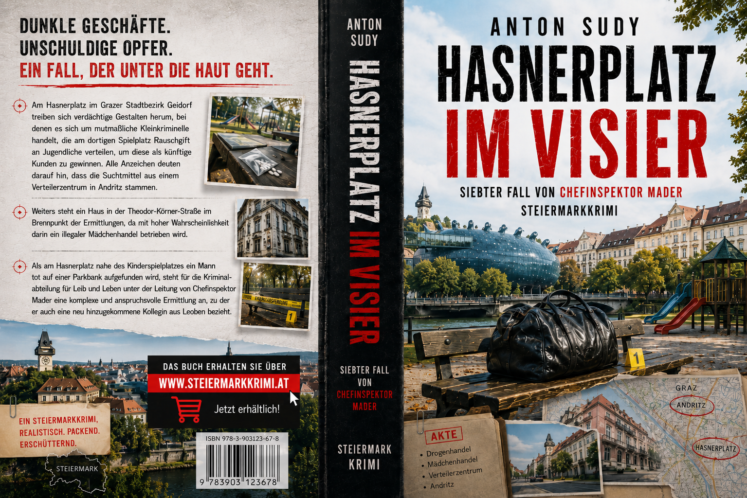 Hasnerplatz im Visier — Buchcover (Vorder- und Rückseite)
